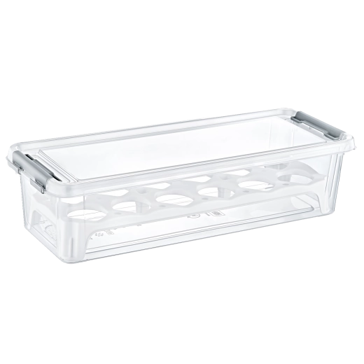 Taisnstūrveida plastmasas kārba 12 olām bez BPA