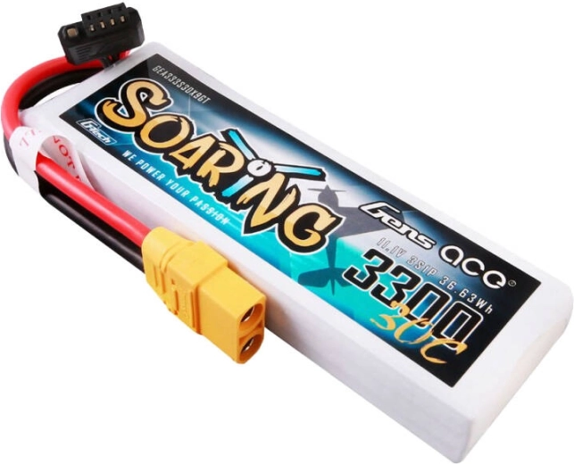 Ietilpība 3300 mAh ilgākiem lidojumiem