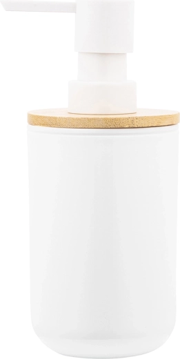 Plastmasas ziepju dozators ar bambusu 7 × 7 × 16 cm