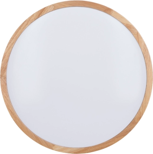 Modern circular design with natural oak
