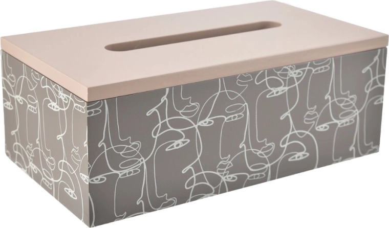 Wooden Beige Tissue Box for Paper Napkins