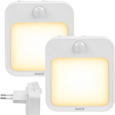 Izoxis LED Night Light with Motion and Dusk Sensor, 2 Pieces