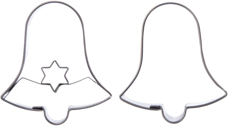 Set of cookie cutters bell, stainless steel, 4.6 cm, 2 pcs