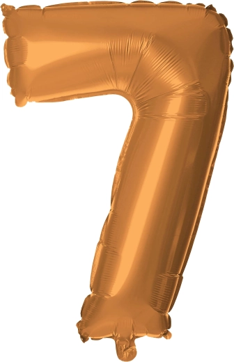 TORO Foil Balloon Number 7, 30 cm, Bronze