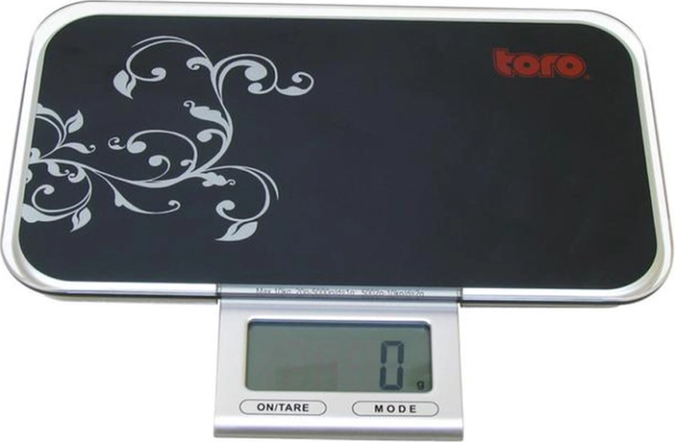 Digitālie virtuves svari TORO 10 kg, stikla, melni