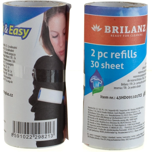 Replacement Clothing Lint Roller Refills (2 pcs)
