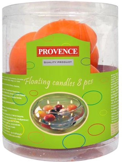 Floating candles orange 8 pcs