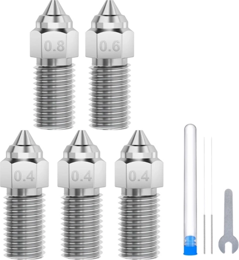 Hardened steel nozzle set ELEGOO for Neptune 4 / 4 Pro (0.4 / 0.6 / 0.8 mm)