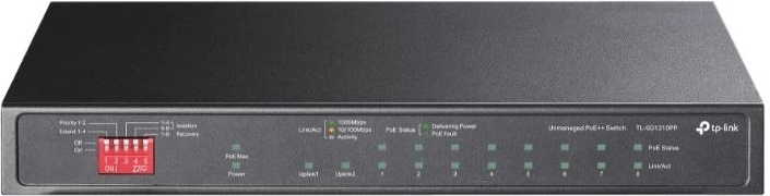 10× GE slēdzis ar PoE+/PoE++