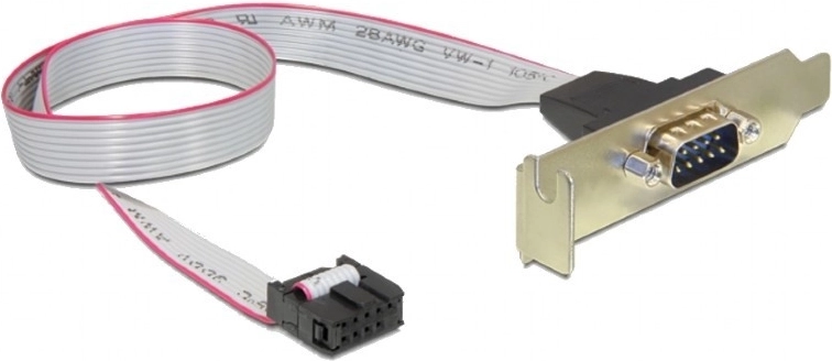 Blanking plate with DB9 (COM) port with low-profile bracket