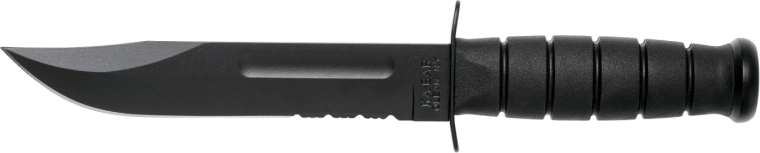 Kabar Full Size Black – tactical combat knife 18 cm with leather sheath