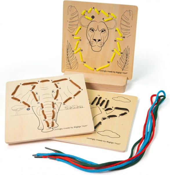 Bigjigs Toys vēršana pēc cipariem – savvaļas dzīvnieki