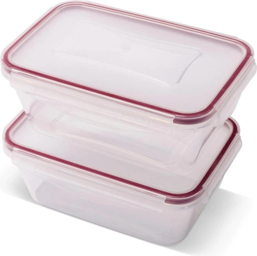 Lamart Clip taisnstūra pārtikas kārbu komplekts 2 × 700 ml