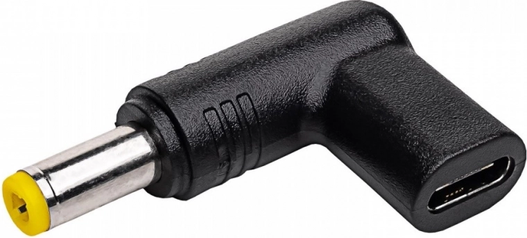 USB‑C uz 5,5 × 2,5 mm adapteris klēpjdatoriem