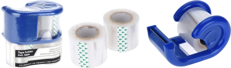 Galda līmlentes turētājs ar plēšanas malu + 3 rezerves lentes