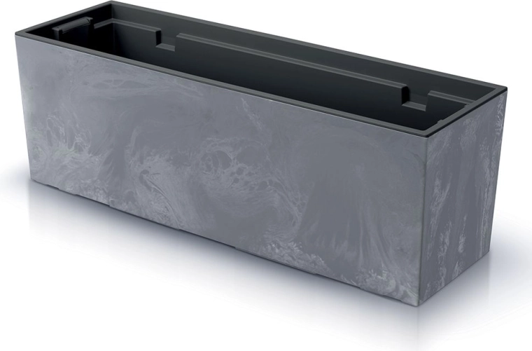 Planter Box with Concrete Effect and Insert 77 cm Marengo