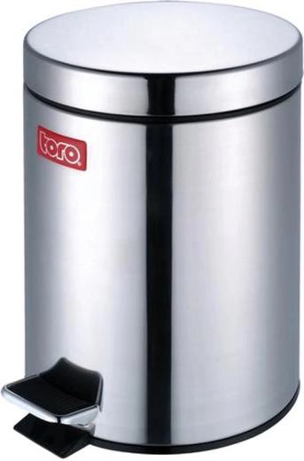 Nerūsējošā tērauda pedāļa atkritumu tvertne TORO 12 l