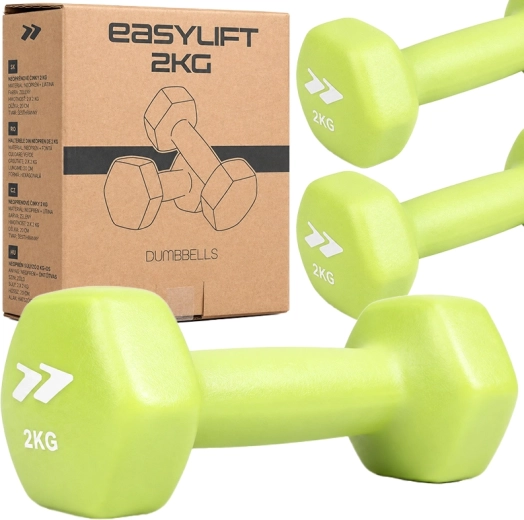 Neoprēna hanteles EasyLift 2 kg (2 gab.)