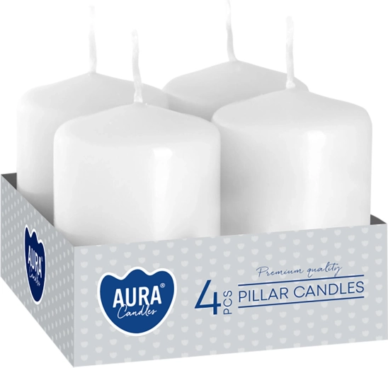Advent candles 60 × 40 mm white (4 pcs)