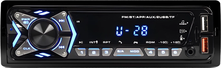 RENEW FORCE 1-DIN autoradio ar Bluetooth, USB un FM radio