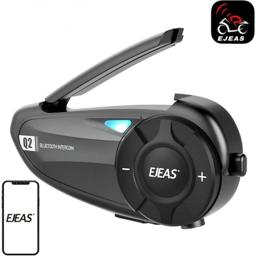 EJEAS Q2 Motorcycle Intercom with Bluetooth 5.1 and Noise Reduction