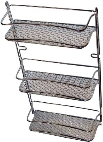 Vannas istabas plaukts STAR, 3 līmeņi, hromēts, 23 × 10 × 46 cm