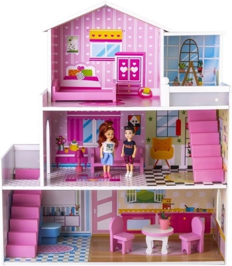 Pink staircases for easy movement between floors