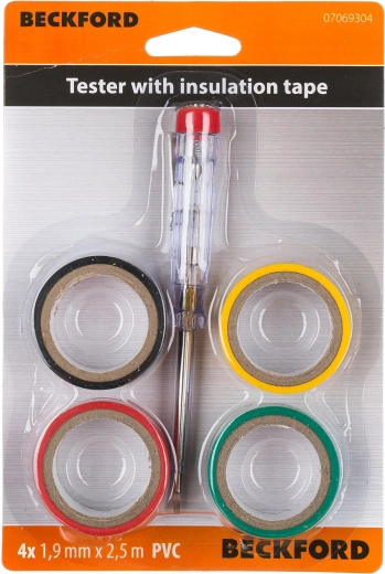 Sprieguma testers un izolācijas lentes – komplekts 4 gab.