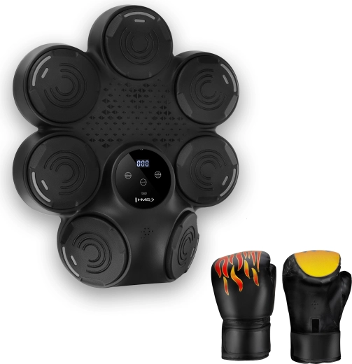 Electronic boxing target HMS TB30 with LED and Bluetooth, including gloves