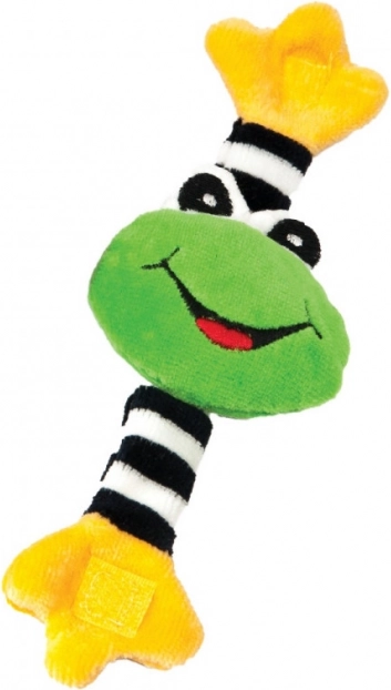 Textile wrist rattle frog for babies