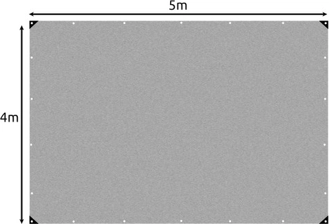 Large size 4 × 5 m and universal use