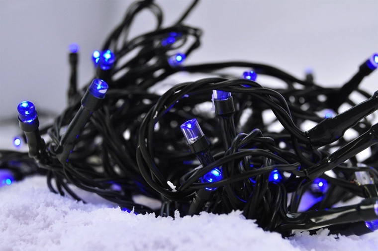Solight LED Ziemassvētku gaismas virtene 3 m, 20 LED, zila gaisma, zaļš kabelis