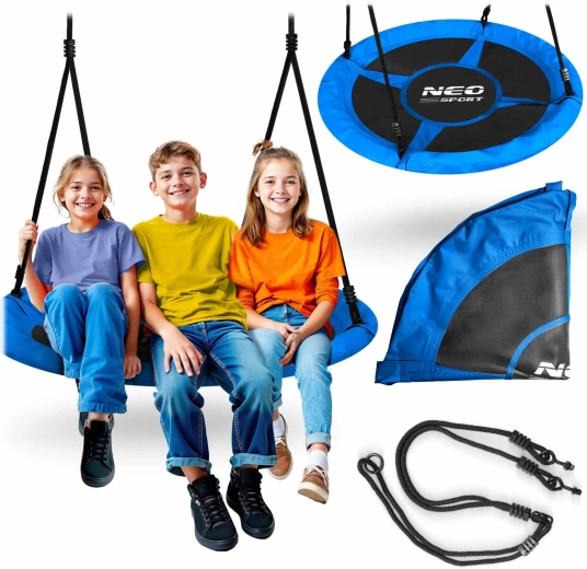 Neo-Sport apaļās šūpoles stārķa ligzda Swingo 115 cm