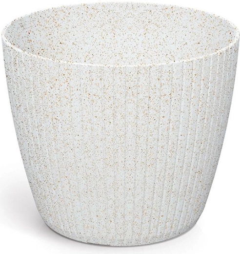 Puķu pods Lamia Eco Wood 15,8 cm balts