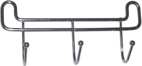 Vannas istabas pakaramais ar 3 āķiem, 16 cm, hroms