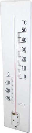 Āra metāla termometrs 41 cm – balts