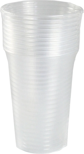 Caurspīdīgas plastmasas glāzes 300 ml – komplekts 10 gab.