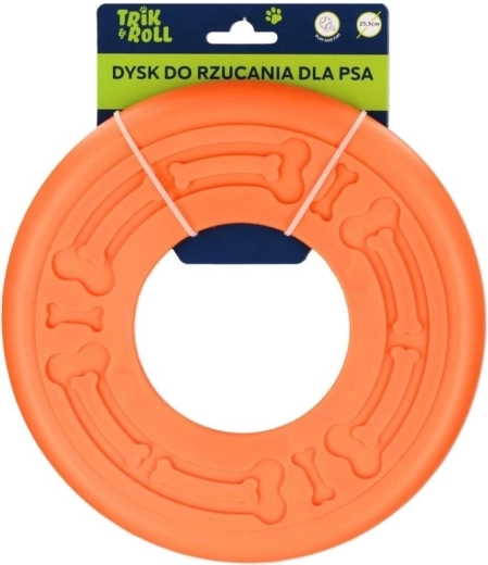 Orange flying disc for dogs