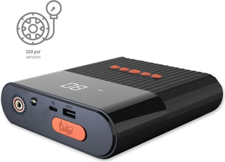 4smarts PitStop+ jump starteris ar powerbanku, kompresoru un LED lukturīti