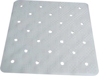 Rubber shower mat 54 × 54 cm with circles