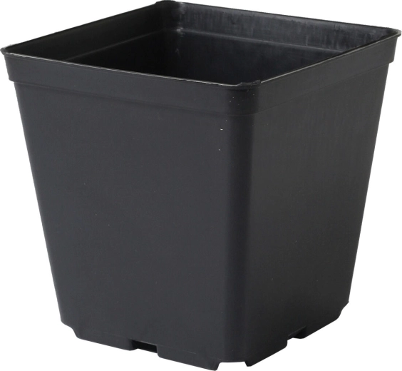 Lightweight square flower pot 9 × 9 × 10 cm, black (10 pcs)