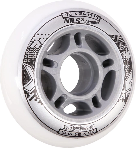 Riteņi NILS EXTREME PU 76 × 24 balti (komplekts 4 gab.)