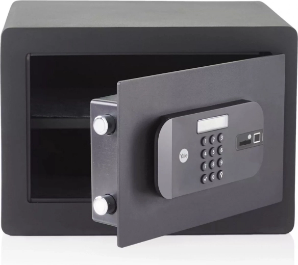 Home safe with fingerprint reader