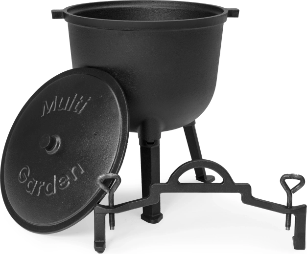 Pilns komplekts: katls, vāks un statīvs