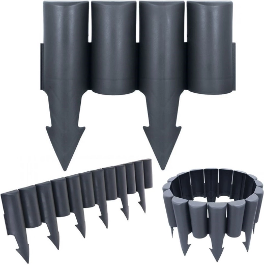 Dārza palisāde grafīta krāsā 25 cm