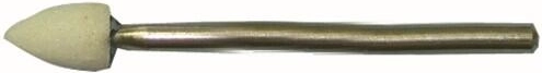Ogivāls slīpēšanas uzgalis 6 × 10 mm ar kātu 3 mm, graudainība 80