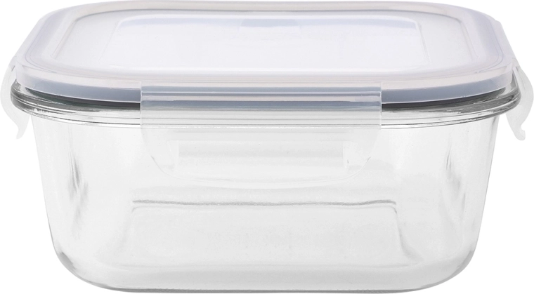FRESH kvadrātveida stikla pārtikas uzglabāšanas trauks 0,75 l ar hermētisku vāku