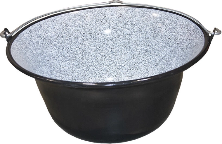 10 l Enamelled Steel Cauldron – Black