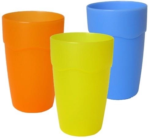 Cup 0.4 l made of matte plastic – color mix