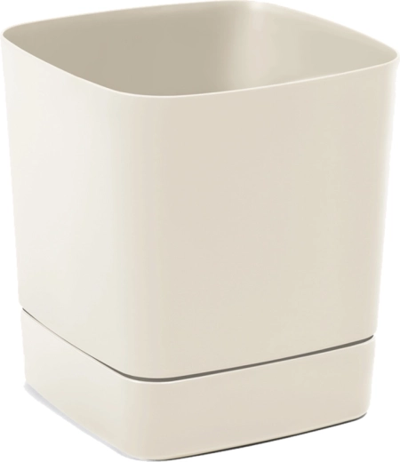 Puķu pods ar paliktni Clima 160 × 160 mm bēšs
